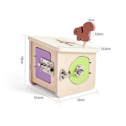 Multifunctional Unlocking Cottage: Baby Early Education Toy that Promotes Thinking and Hands-On Skills through Lock-Picking