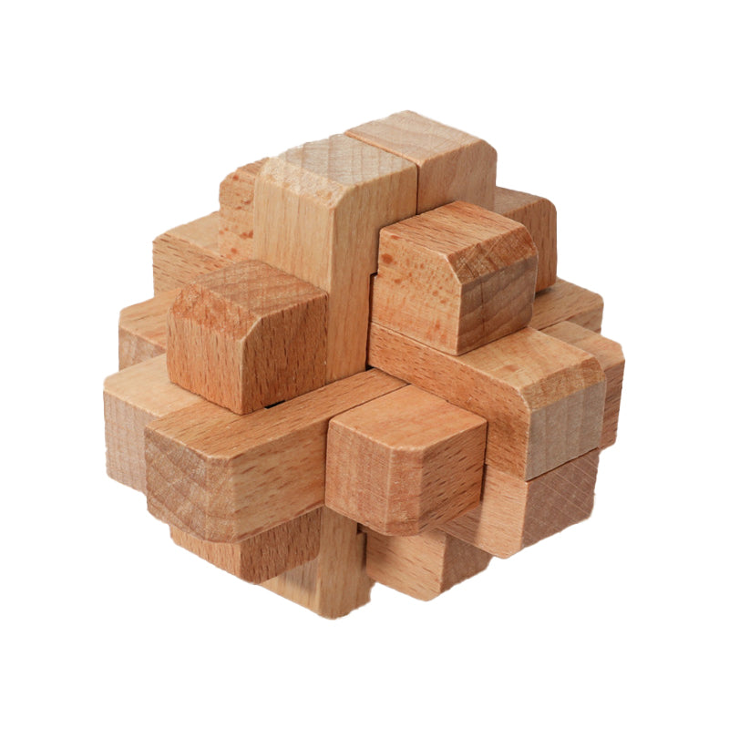 LuBan Lock Children¡¯s Educational Toy ¨C Early Learning Wooden Tangram Puzzle, Intelligence and Coordination Game, Wooden Jointed Gift Set