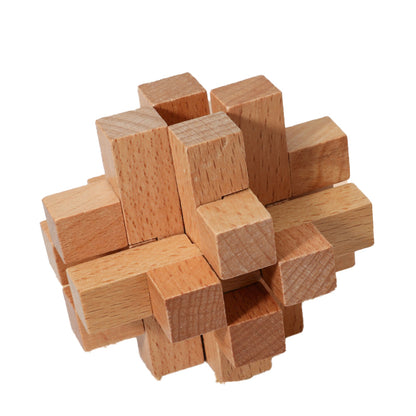 LuBan Lock Children¡¯s Educational Toy ¨C Early Learning Wooden Tangram Puzzle, Intelligence and Coordination Game, Wooden Jointed Gift Set