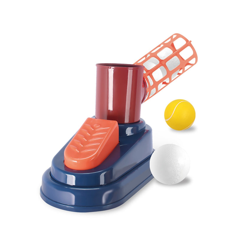 Children's 2-in-1 Baseball/Tennis Trainer with Parent-Child Interactive Foot Pedal Launcher - Outdoor Toy