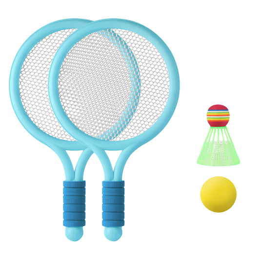 Children's badminton racket toy for outdoor sports and leisure; double-use tennis/racket badminton set suitable for both indoor and outdoor use