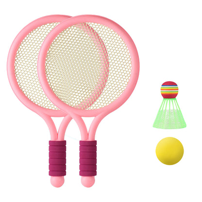 Children's badminton racket toy for outdoor sports and leisure; double-use tennis/racket badminton set suitable for both indoor and outdoor use