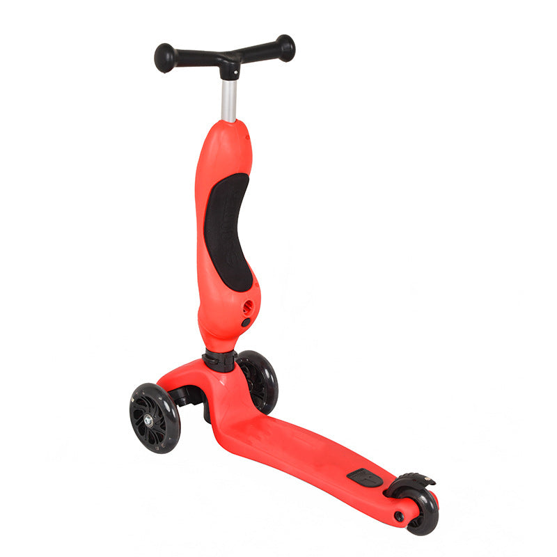 2-in-1 children's scooter, can be sat on and ridden, detachable scooter for boys and girls.