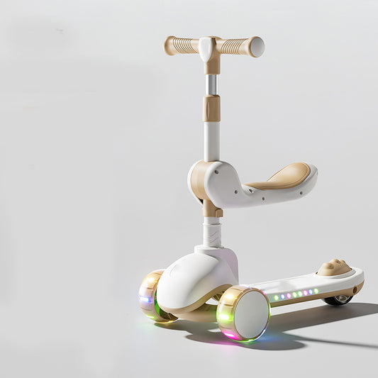 Children's scooter, 1-3-6 years old, boys and girls, ride-on, foldable pedal toy car