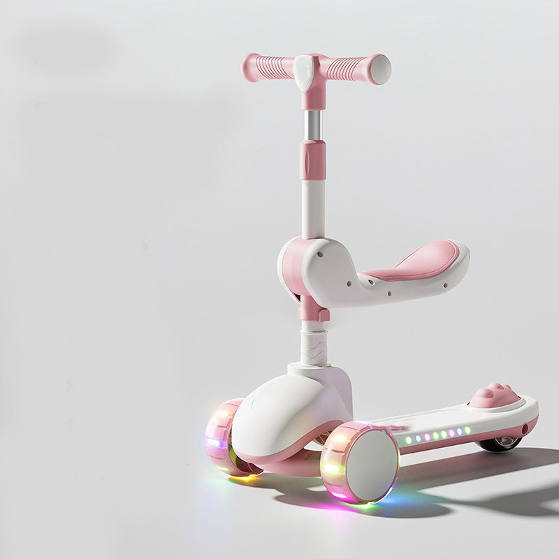 Children's scooter, 1-3-6 years old, boys and girls, ride-on, foldable pedal toy car