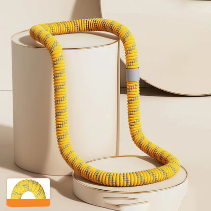 Hula hooping can increase abdominal pressure. Soft hula hoop.
