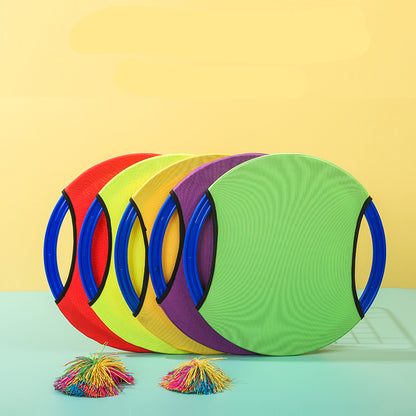 Children's bouncy frisbee toys, sensory integration training equipment, parent-child interaction, kindergarten children's soft frisbee throwing and catching ball.