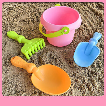 Children's beach toy set, water play beach bucket, digging shovel, sand digging tools, beach