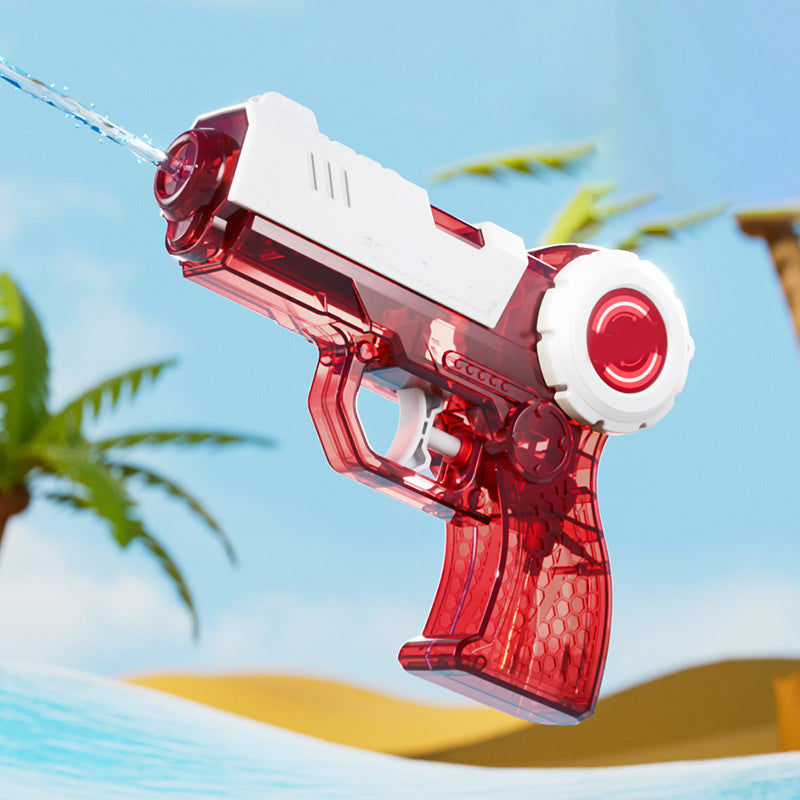 Press-button water gun for summer outdoor interactive beach water play, children's water gun toy