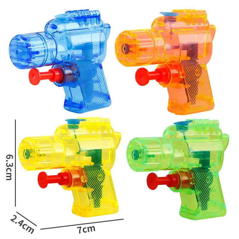Summer water play toys, mini water guns, children's toys, transparent.
