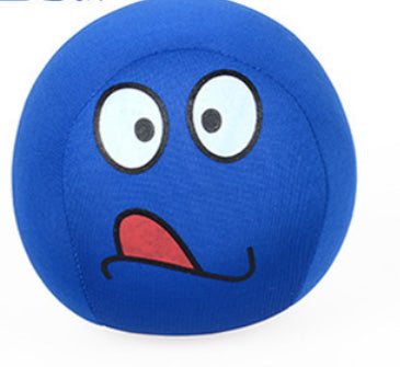 Cartoon sandbag throwing sandbag colorful smiling face