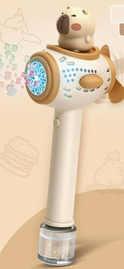 Automatic bubble machine toy for kids with light bubble wand