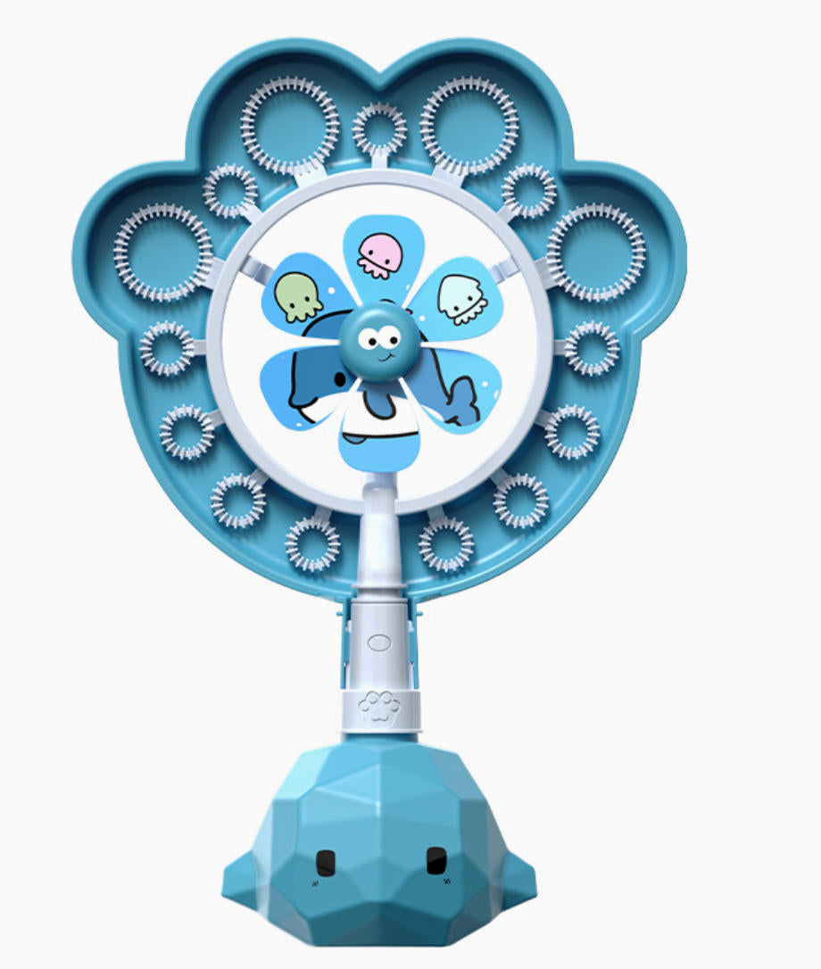Kids handheld submarine windmill bubble machine automatic sound and light bubble wand