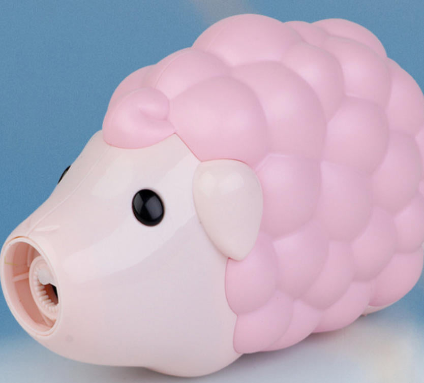 Automatic bubble blowing gun cute sheep kids bubble toy girly heart
