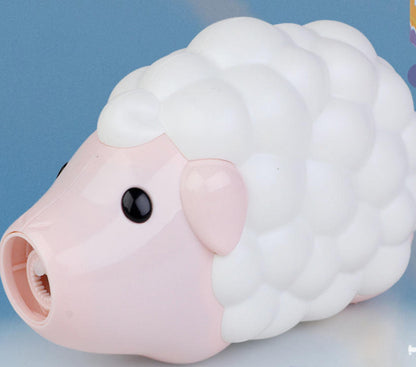 Automatic bubble blowing gun cute sheep kids bubble toy girly heart