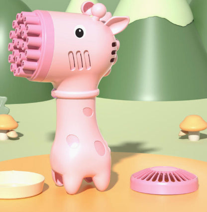 Semi-automatic bubble machine giraffe shape for kids