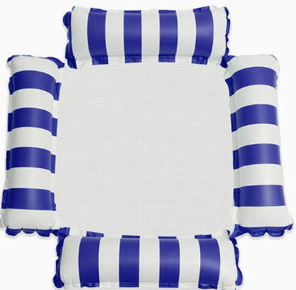 Inflatable floating mat outdoor foldable backrest net floating bed water supplies 4 tubes lounge floating bed
