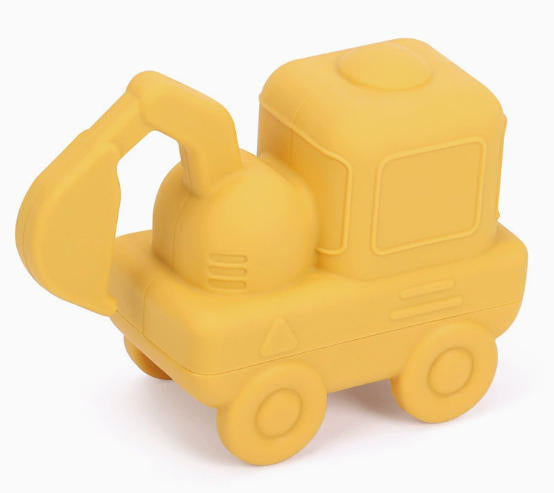 Kids silicone engineering vehicle bath toys baby floating water play toys for bathroom