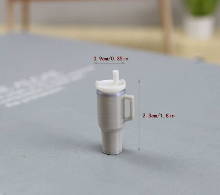 Children's pretend play thermos model simulation straw water cup DIY