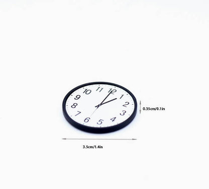 Children's pretend play miniature retro European wall clock mini living room retro clock