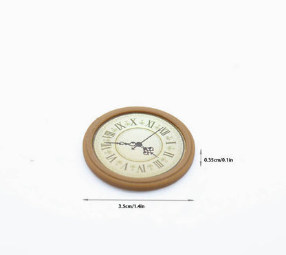 Children's pretend play miniature retro European wall clock mini living room retro clock