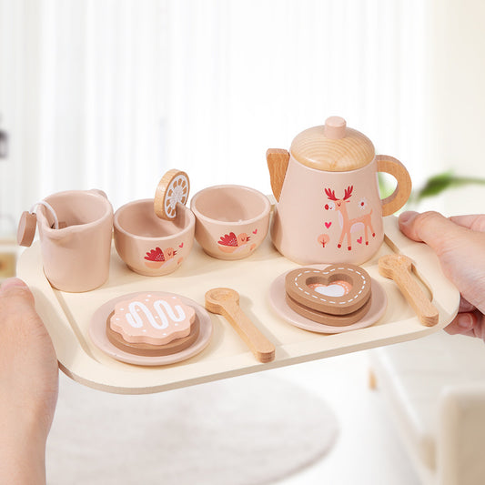 Children's simulation pretend play toy tea set