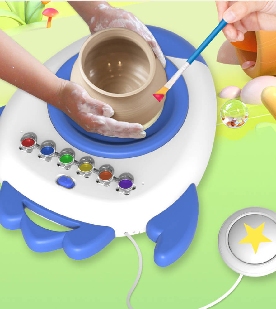 hildren's pretend play electric no-bake clay turntable