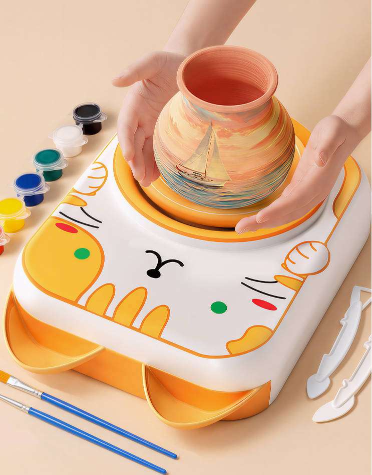 Children's soft clay pottery machine no-bake educational science toy for improving hands-on ability DIY handmade toys for primary school students wholesale