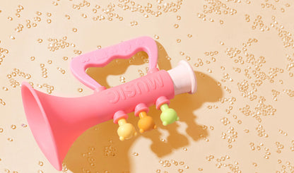 Children's toy small trumpet blowable silicone