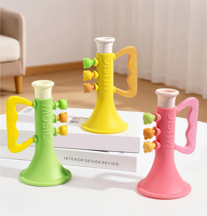 Children's toy small trumpet blowable silicone